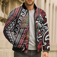 Personalised Maori Language Week Bomber Puffer Jacket Ake Ake Ake Tribal Patterns DT05 - Polynesian Pride
