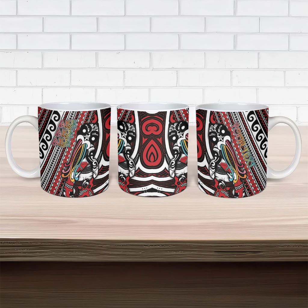 Personalised Maori Language Week Ceramic Mug Ake Ake Ake Tribal Patterns DT05 - Polynesian Pride