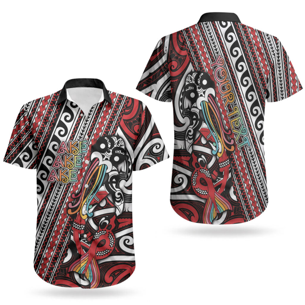 Personalised Maori Language Week Couples Matching Off The Shoulder Long Sleeve Dress and Hawaiian Shirt Ake Ake Ake Tribal Patterns DT05 - Polynesian Pride