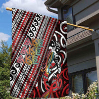 Maori Language Week Garden Flag Ake Ake Ake Tribal Patterns DT05 - Polynesian Pride