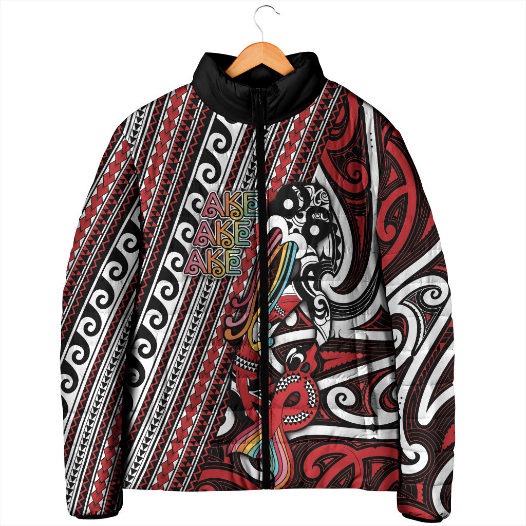 Personalised Maori Language Week Padded Jacket Ake Ake Ake Tribal Patterns DT05 - Polynesian Pride
