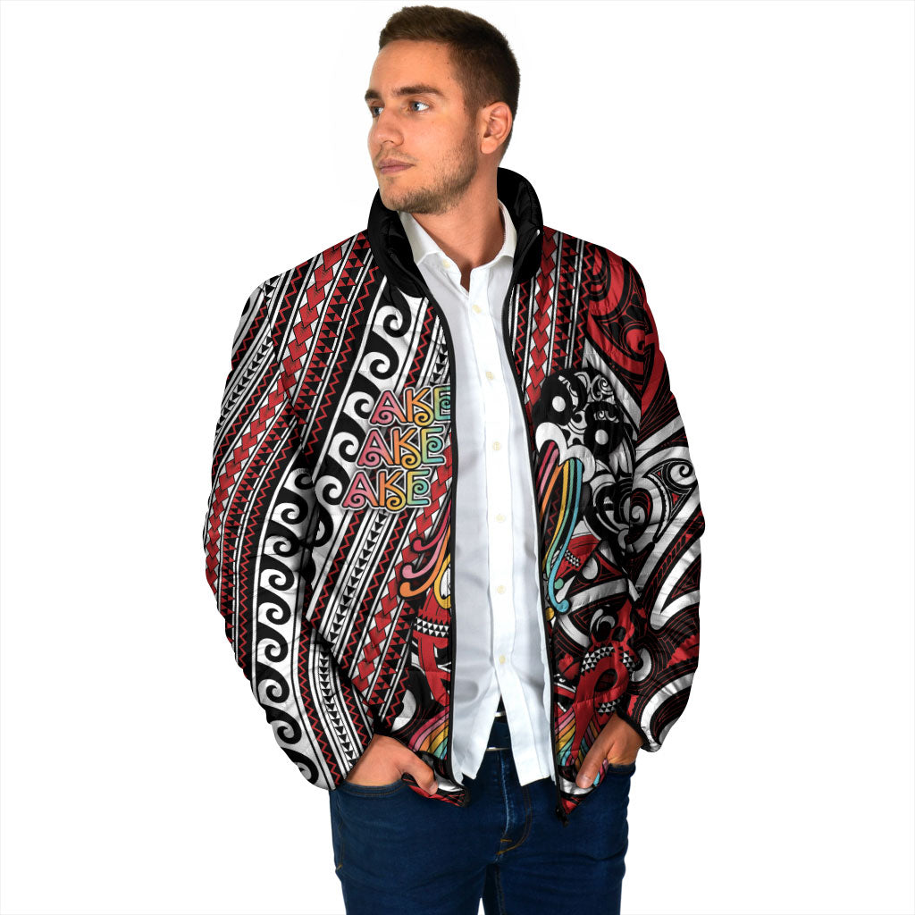 Personalised Maori Language Week Padded Jacket Ake Ake Ake Tribal Patterns DT05 - Polynesian Pride