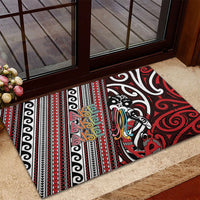 Maori Language Week Rubber Doormat Ake Ake Ake Tribal Patterns DT05 - Polynesian Pride