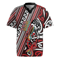 Personalised Maori Language Week Rugby Jersey Ake Ake Ake Tribal Patterns DT05 Red - Polynesian Pride