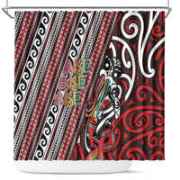 Maori Language Week Shower Curtain Ake Ake Ake Tribal Patterns
