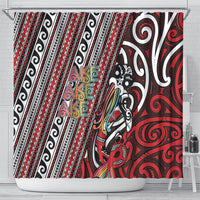 Maori Language Week Shower Curtain Ake Ake Ake Tribal Patterns