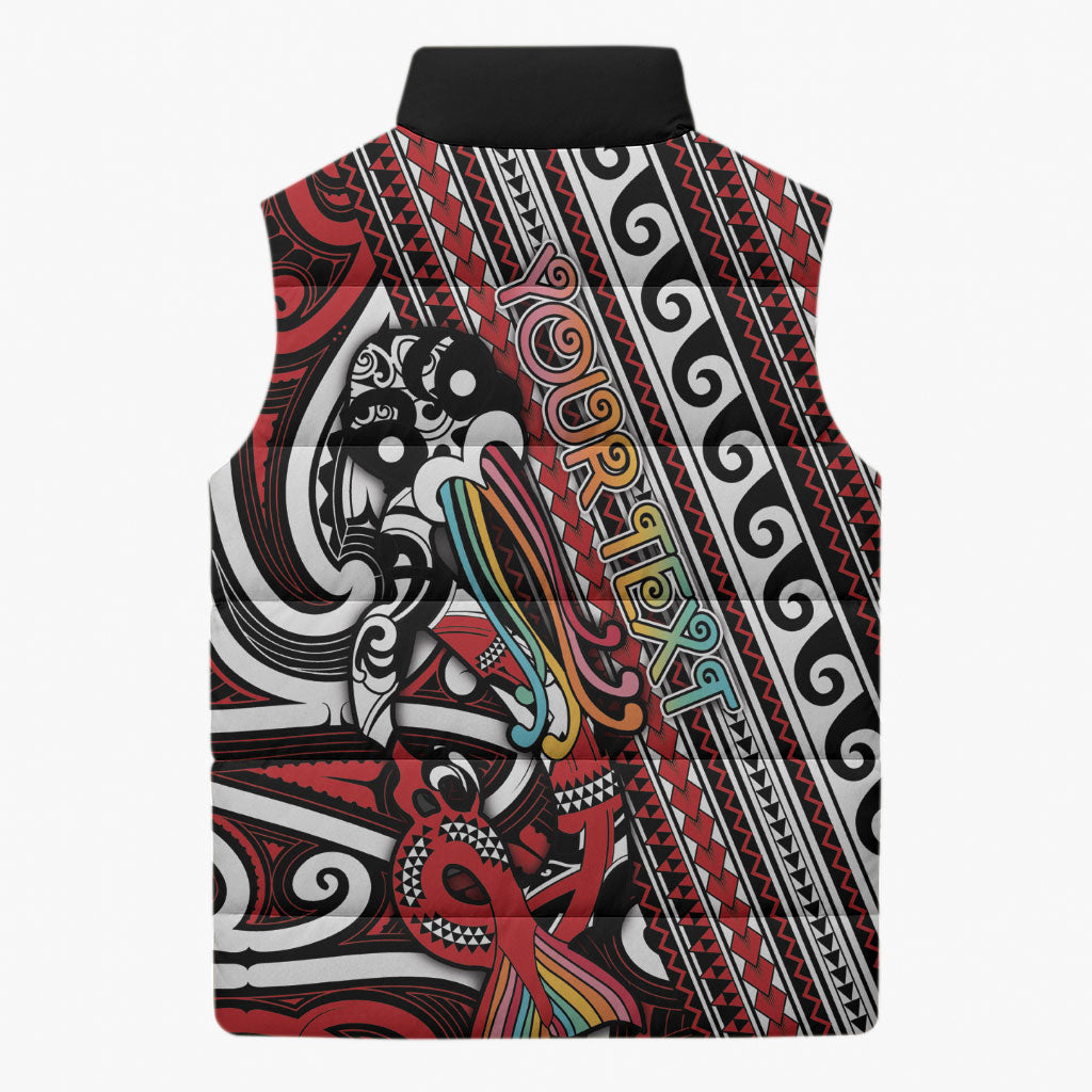 Personalised Maori Language Week Sleeveless Puffer Jacket Ake Ake Ake Tribal Patterns DT05 - Polynesian Pride