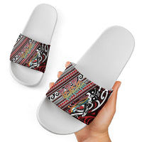 Maori Language Week Slide Sandals Ake Ake Ake Tribal Patterns DT05 - Polynesian Pride