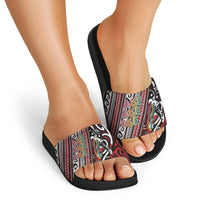 Maori Language Week Slide Sandals Ake Ake Ake Tribal Patterns DT05 - Polynesian Pride