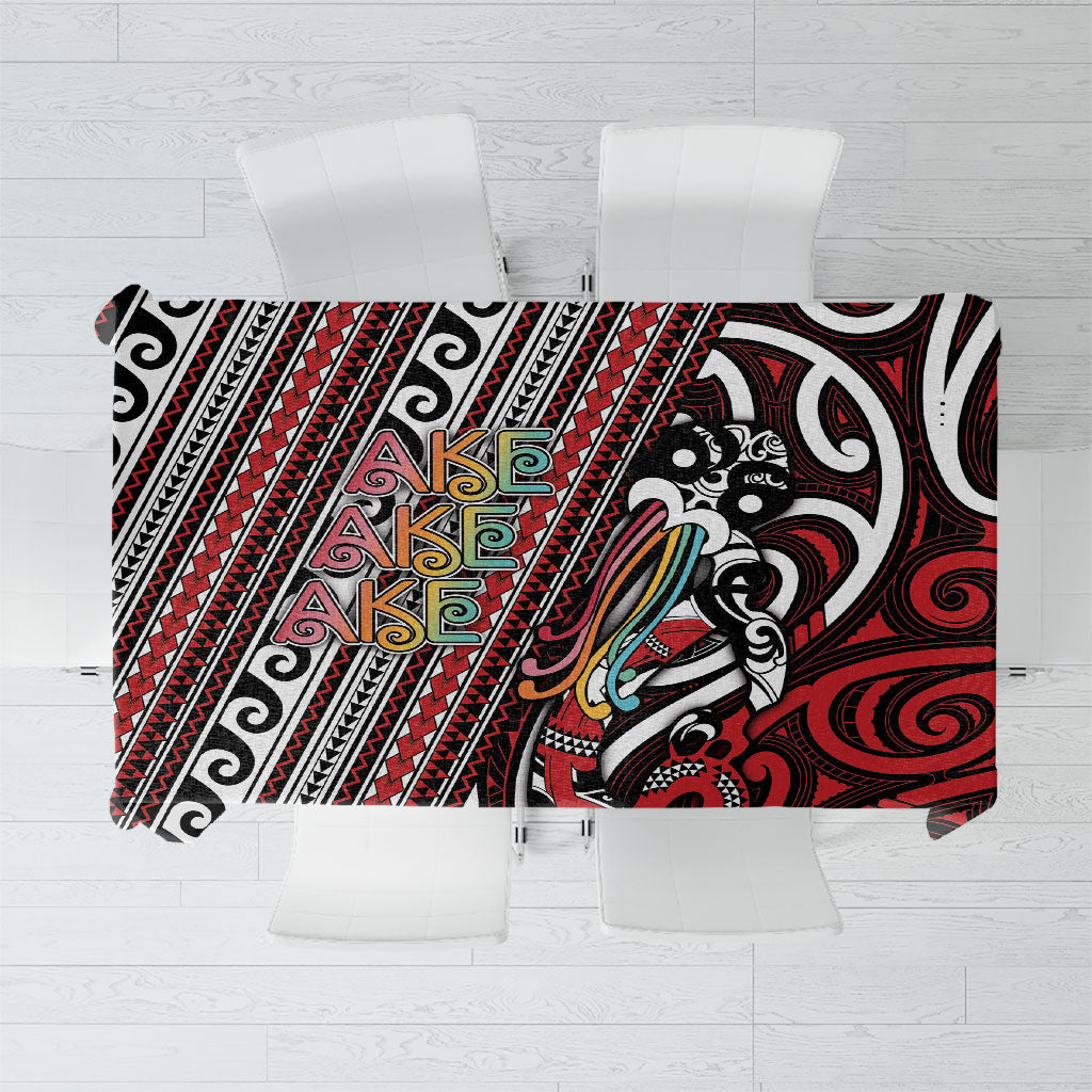 Maori Language Week Tablecloth Ake Ake Ake Tribal Patterns DT05 Red - Polynesian Pride
