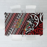 Maori Language Week Tablecloth Ake Ake Ake Tribal Patterns DT05 Red - Polynesian Pride