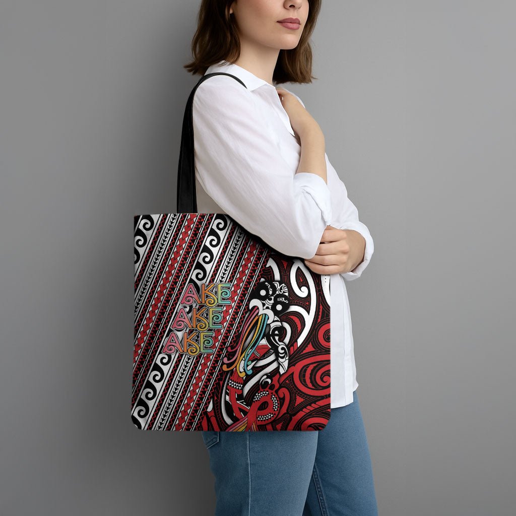 Maori Language Week Tote Bag Ake Ake Ake Tribal Patterns DT05 - Polynesian Pride