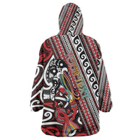Personalised Maori Language Week Wearable Blanket Hoodie Ake Ake Ake Tribal Patterns