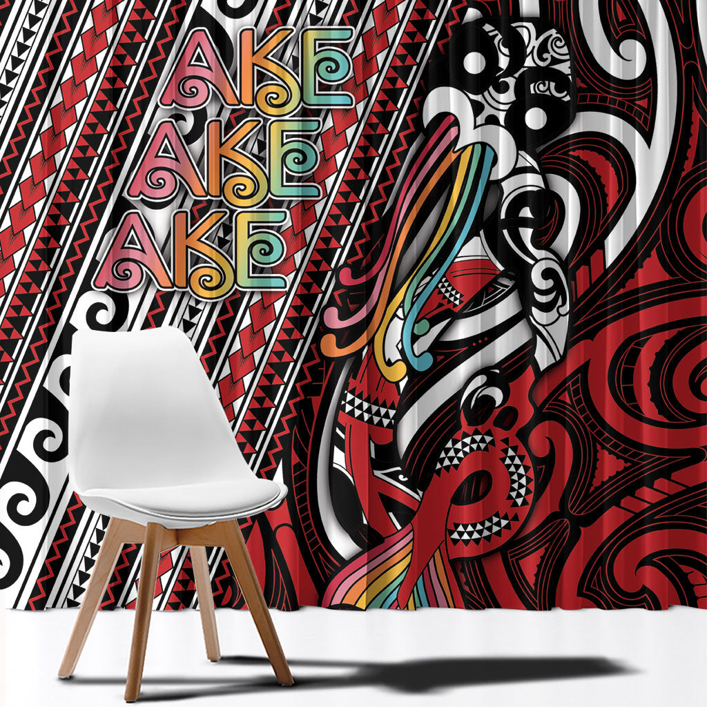 Maori Language Week Window Curtain Ake Ake Ake Tribal Patterns DT05 - Polynesian Pride