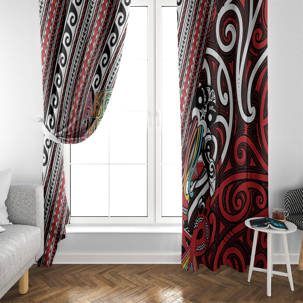Maori Language Week Window Curtain Ake Ake Ake Tribal Patterns DT05 - Polynesian Pride