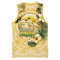 Hawaii Banana Dolphin Basketball Jersey Cute Cosplay Naiʻa Fish Tribal Patterns DT05 - Polynesian Pride