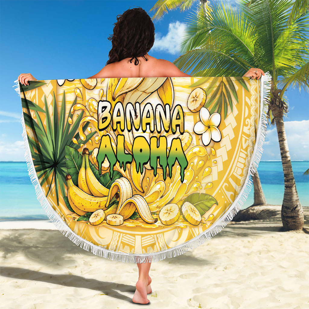Hawaii Banana Dolphin Beach Blanket Cute Cosplay Naiʻa Fish Tribal Patterns DT05 - Polynesian Pride