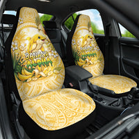 Hawaii Banana Dolphin Car Seat Cover Cute Cosplay Naiʻa Fish Tribal Patterns DT05 One Size Yellow - Polynesian Pride