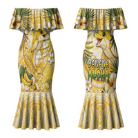 Hawaii Banana Dolphin Couples Matching Mermaid Dress and Hawaiian Shirt Cute Cosplay Naiʻa Fish Tribal Patterns DT05 - Polynesian Pride