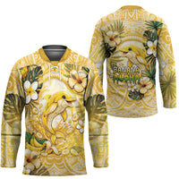 Hawaii Banana Dolphin Hockey Jersey Cute Cosplay Naiʻa Fish Tribal Patterns DT05 - Polynesian Pride