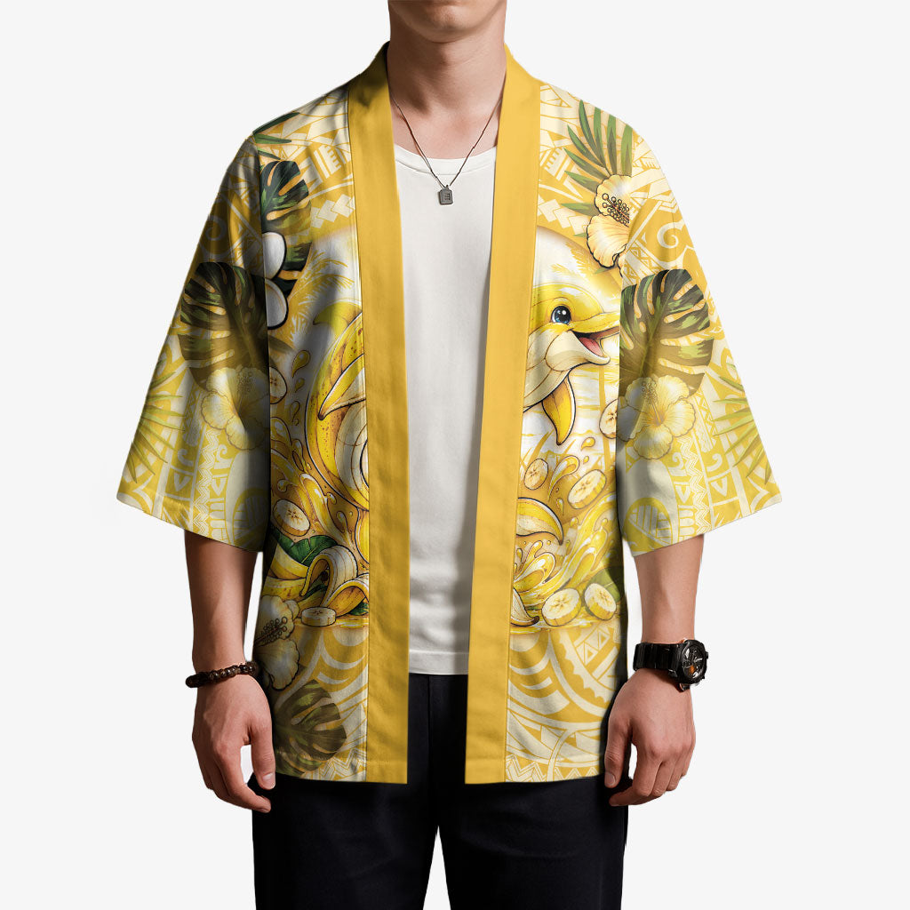 Hawaii Banana Dolphin Kimono Cute Cosplay Naiʻa Fish Tribal Patterns DT05 - Polynesian Pride
