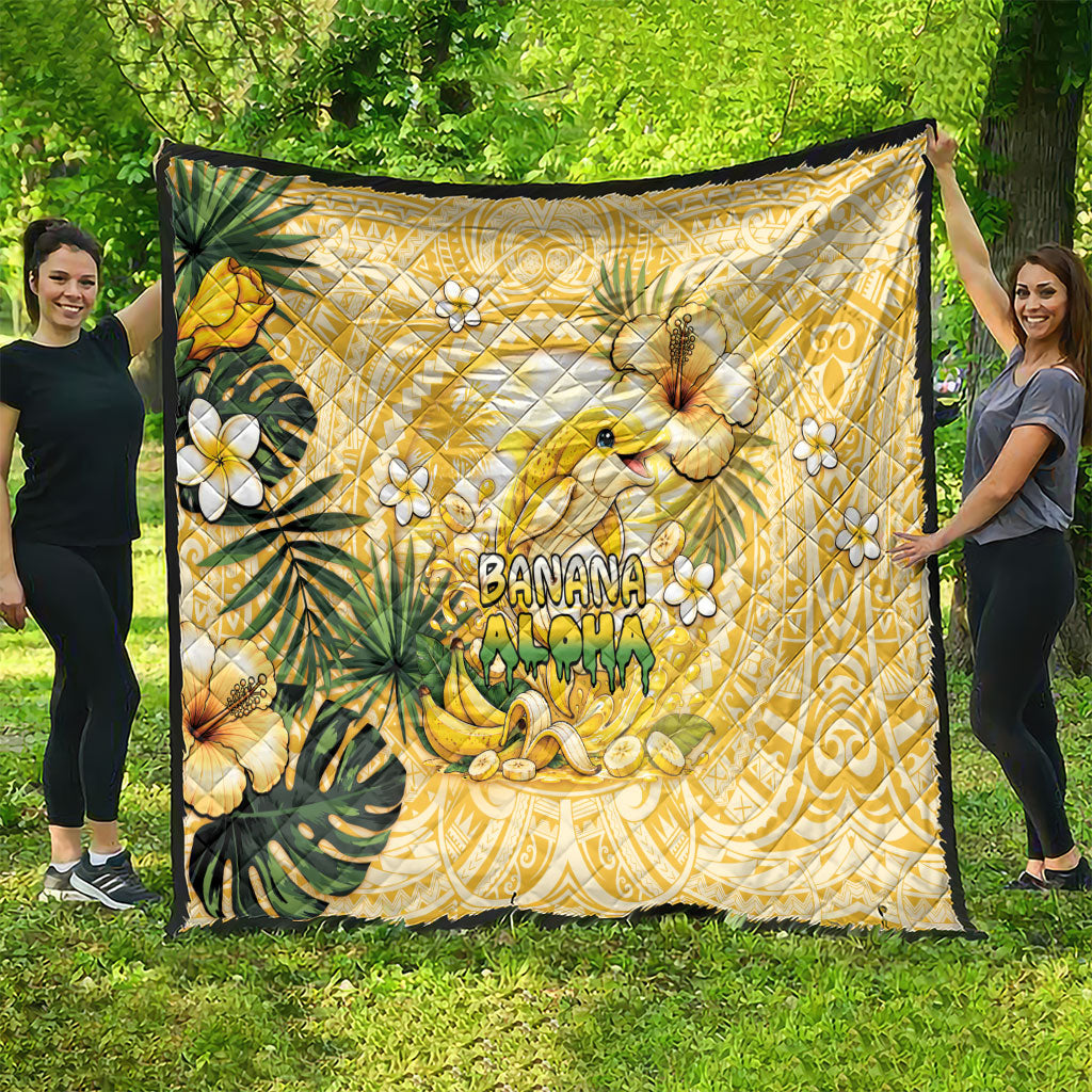 Hawaii Banana Dolphin Quilt Cute Cosplay Naiʻa Fish Tribal Patterns DT05 - Polynesian Pride