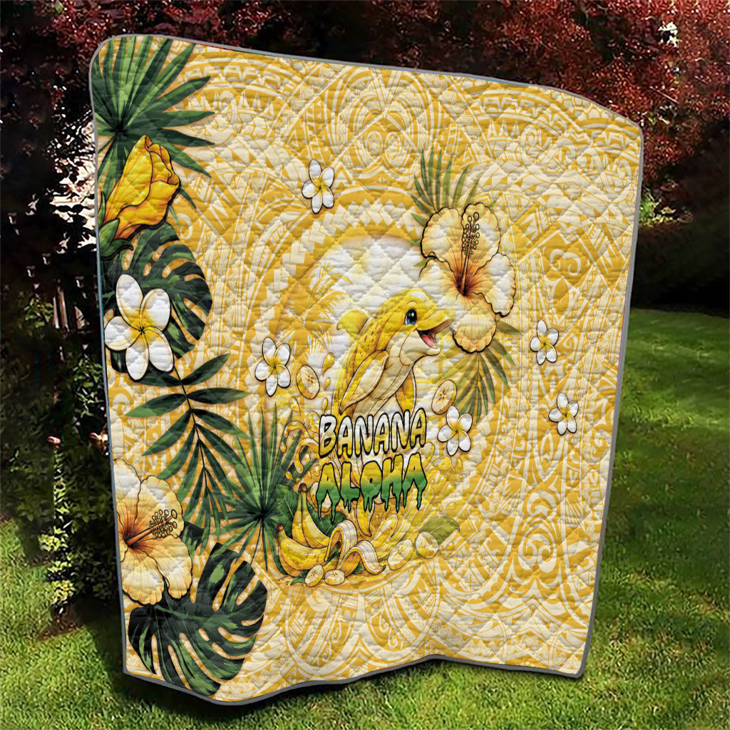 Hawaii Banana Dolphin Quilt Cute Cosplay Naiʻa Fish Tribal Patterns DT05 - Polynesian Pride