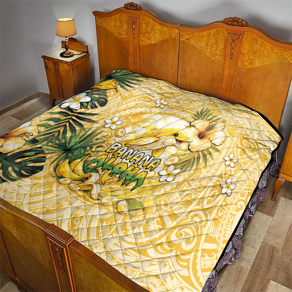 Hawaii Banana Dolphin Quilt Cute Cosplay Naiʻa Fish Tribal Patterns DT05 - Polynesian Pride