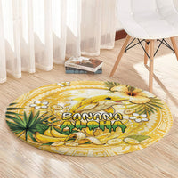 Hawaii Banana Dolphin Round Carpet Cute Cosplay Naiʻa Fish Tribal Patterns DT05 - Polynesian Pride