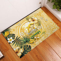Hawaii Banana Dolphin Rubber Doormat Cute Cosplay Naiʻa Fish Tribal Patterns DT05 - Polynesian Pride