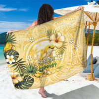 Hawaii Banana Dolphin Sarong Cute Cosplay Naiʻa Fish Tribal Patterns DT05 One Size 44 x 66 inches Yellow - Polynesian Pride
