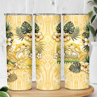 Hawaii Banana Dolphin Skinny Tumbler Cute Cosplay Naiʻa Fish Tribal Patterns DT05 - Polynesian Pride