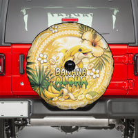 Hawaii Banana Dolphin Spare Tire Cover Cute Cosplay Naiʻa Fish Tribal Patterns DT05 - Polynesian Pride