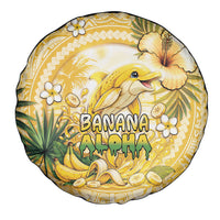 Hawaii Banana Dolphin Spare Tire Cover Cute Cosplay Naiʻa Fish Tribal Patterns DT05 - Polynesian Pride
