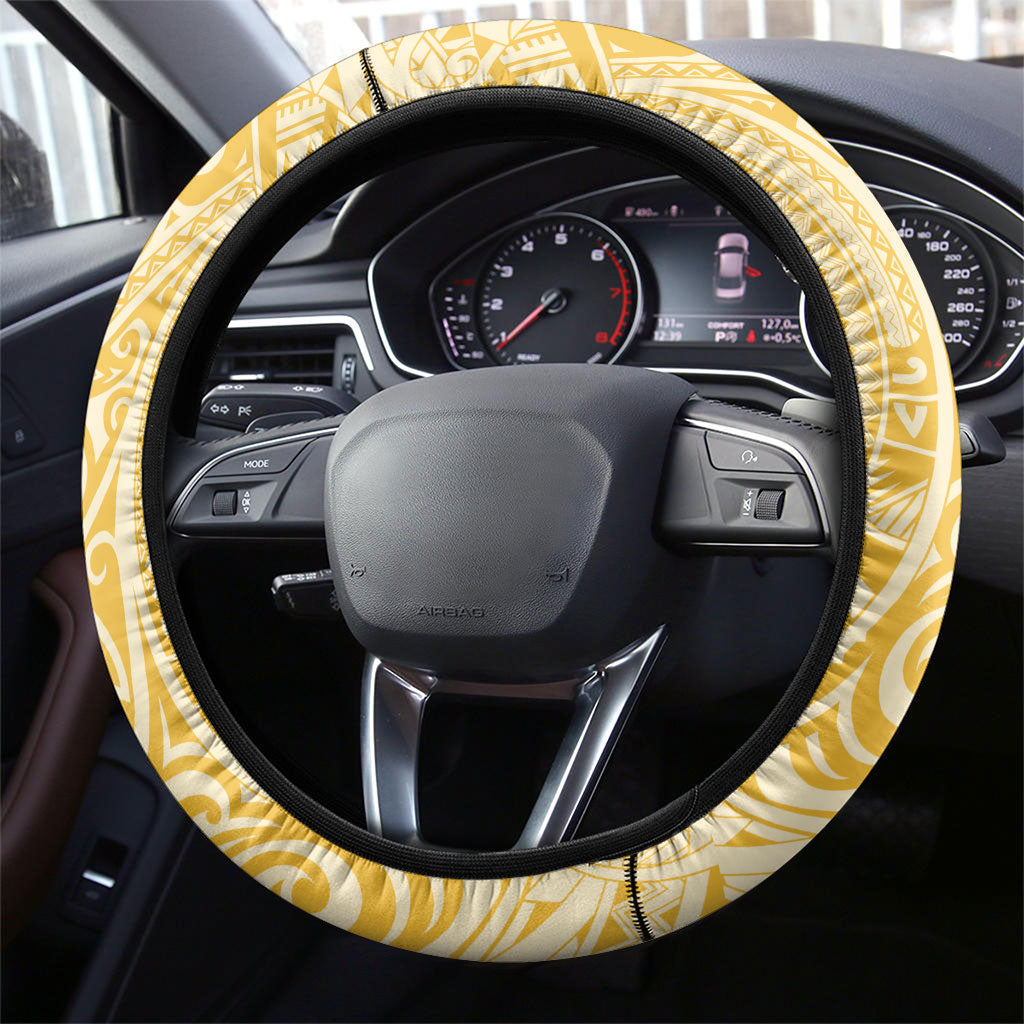 Hawaii Banana Dolphin Steering Wheel Cover Cute Cosplay Naiʻa Fish Tribal Patterns DT05 - Polynesian Pride