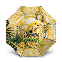 Hawaii Banana Dolphin Umbrella Cute Cosplay Naiʻa Fish Tribal Patterns DT05 One Size Folded 11.42 inch Opened Diameter 37.4 inch Yellow - Polynesian Pride