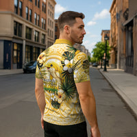 Hawaii Banana Dolphin Zipper Polo Shirt Cute Cosplay Naiʻa Fish Tribal Patterns DT05 - Polynesian Pride