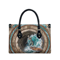 3D Illusion Surfing Skeleton Halloween Leather Bag Surfboard Bones Ocean Wave Stone Well DT05 - Polynesian Pride