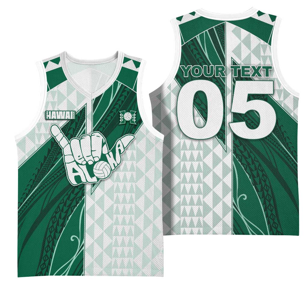 Custom Hawaii Volleyball Basketball Jersey Shaka Aloha Hand
