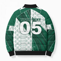 Custom Hawaii Volleyball Bomber Puffer Jacket Shaka Aloha Hand