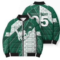 Custom Hawaii Volleyball Bomber Puffer Jacket Shaka Aloha Hand
