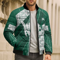 Custom Hawaii Volleyball Bomber Puffer Jacket Shaka Aloha Hand