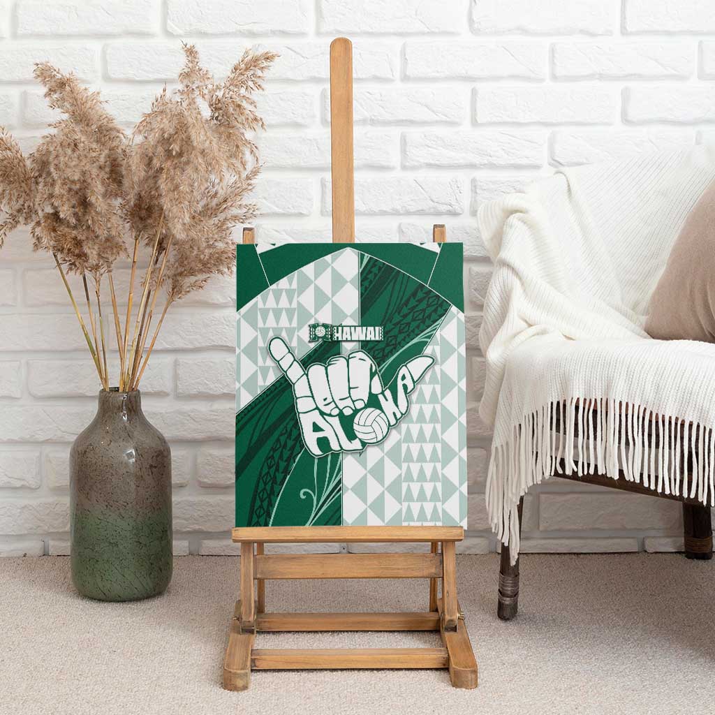 Hawaii Volleyball Canvas Wall Art Shaka Aloha Hand