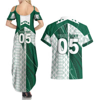 Custom Hawaii Volleyball Couples Matching Summer Maxi Dress and Hawaiian Shirt Shaka Aloha Hand