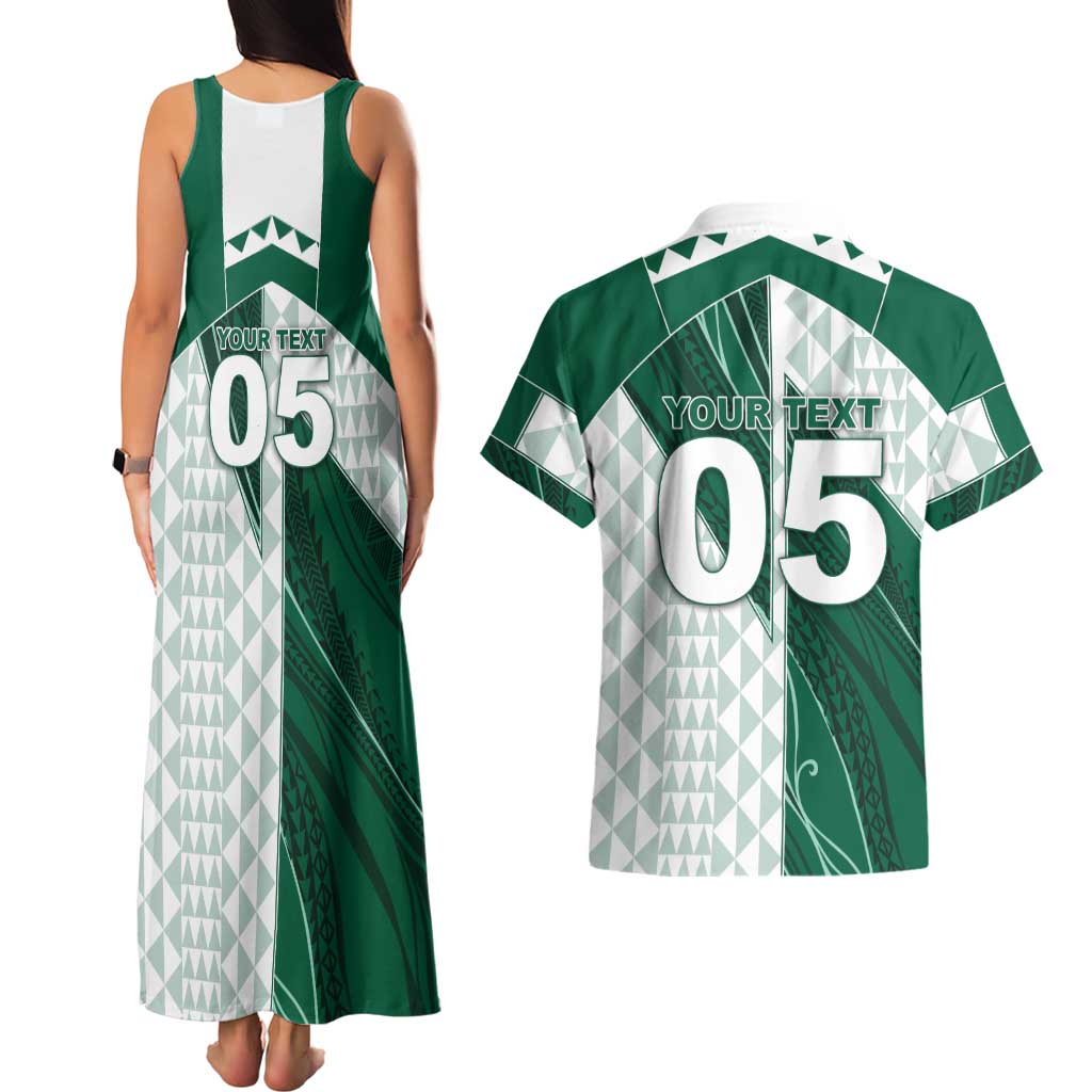 Custom Hawaii Volleyball Couples Matching Tank Maxi Dress and Hawaiian Shirt Shaka Aloha Hand