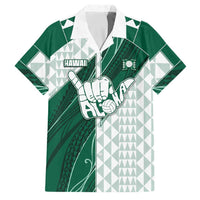 Custom Hawaii Volleyball Family Matching Off The Shoulder Long Sleeve Dress and Hawaiian Shirt Shaka Aloha Hand