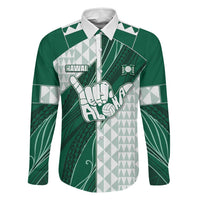 Custom Hawaii Volleyball Family Matching Off The Shoulder Long Sleeve Dress and Hawaiian Shirt Shaka Aloha Hand
