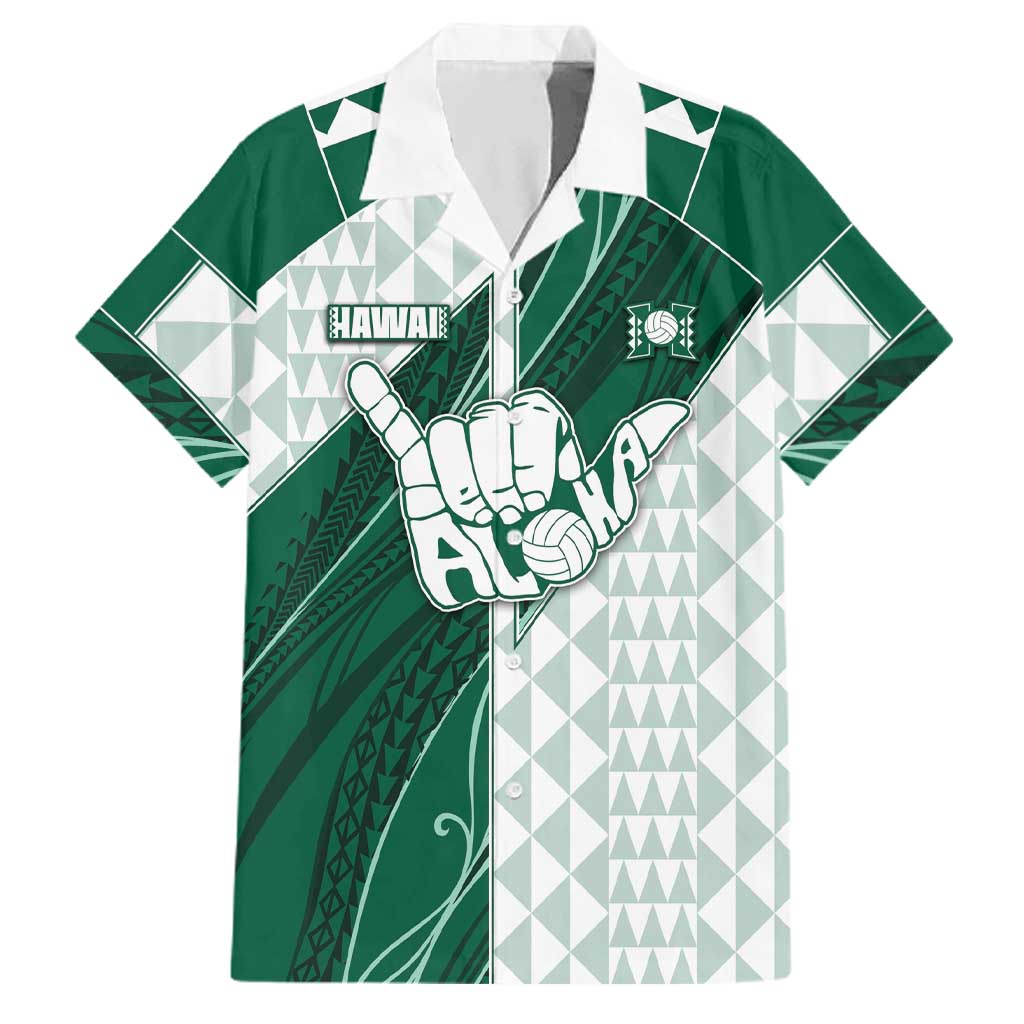 Custom Hawaii Volleyball Family Matching Summer Maxi Dress and Hawaiian Shirt Shaka Aloha Hand