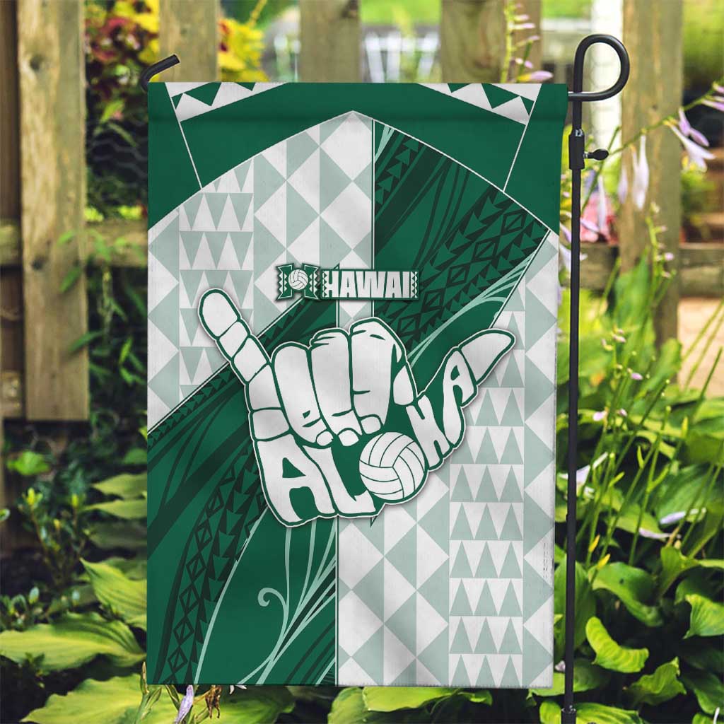 Hawaii Volleyball Garden Flag Shaka Aloha Hand