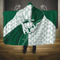 Hawaii Volleyball Hooded Blanket Shaka Aloha Hand